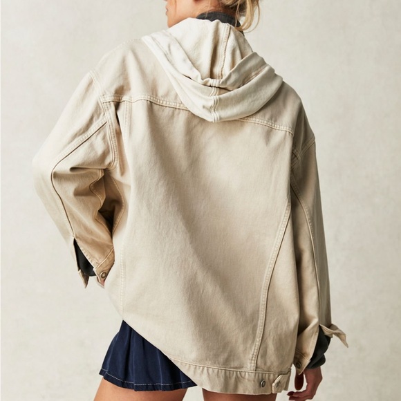 We the free flawlesss hooded denim jacket - Picture 2 of 4